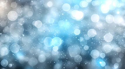 Obraz premium Bokeh Sadness Background concept as Bokeh background with soft blue and gray lights creating an abstract and somber mood perfect for Blue Monday themed magazine advertisement with copy space. in Phot
