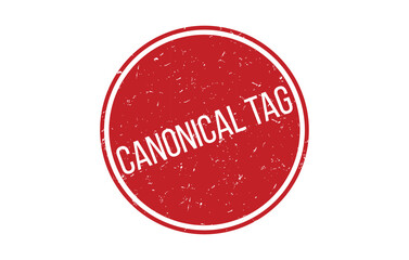 CANONICAL TAG Rubber Stamp Seal Vector illustration isolated on white background