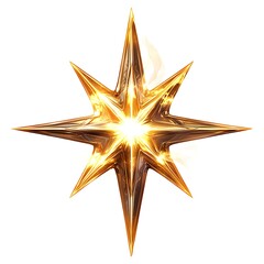 Obraz premium Glowing Nativity Star Drawn in Abstract Style on White Background