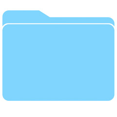 light blue silhouette empty folder icon