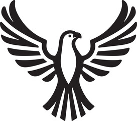 Majestic Black and White Falcon Bird Logo Design