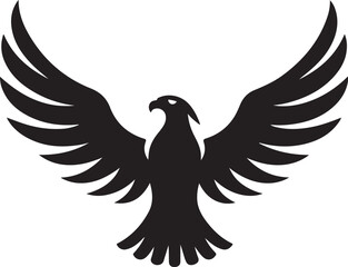 Majestic Black Eagle Silhouette Stock Image High Resolution Vector Graphic