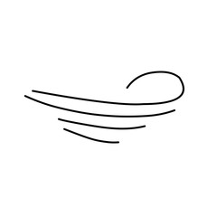 Wind blowing line icon