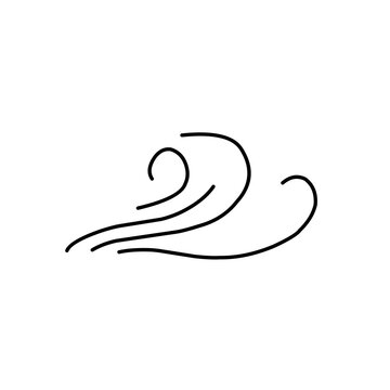 recommend clip art: Wind blowing line icon