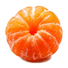 Peeled Tangerine on Transparent Background