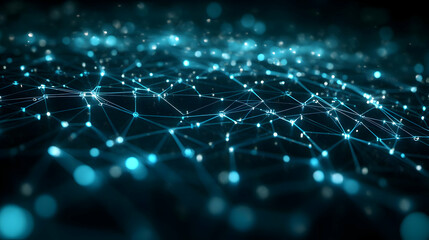 Obraz premium Glossy Digital Networking Background concept as Glossy digital networking background featuring interconnected nodes and community symbols ample copy space representing modern digital networking and co