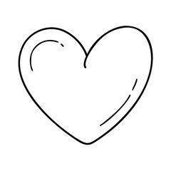 pink heart icon, valentines day illustration, valentine icon - simple black line art of pink heart, symbolizing valentines day celebrations. valentine vector.