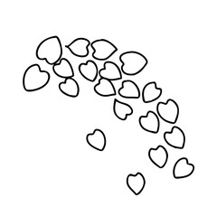 rose petal trail icon, valentines day illustration, valentine icon - simple black line art of rose petal trail, symbolizing valentines day celebrations. valentine vector.