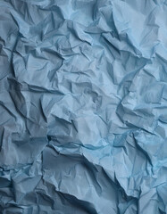 Obraz premium Crumpled Light Blue Paper Texture Background Design Element