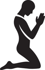 Praying Man Silhouette Stock Image  Download
