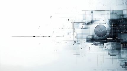 Plain Abstract Technology Background concept as Plain abstract technology background with subtle digital patterns ample copy space symbolizing innovation modern community management and technological 