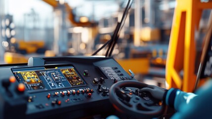 Fototapeta premium Industrial Machinery Cockpit