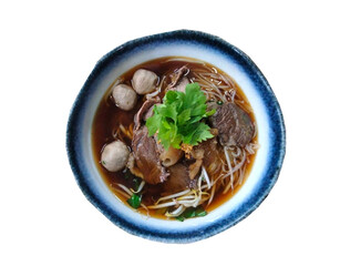 thai noodle soup with pork