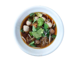 thai noodle soup with pork