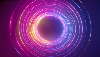 Naklejka premium The concept of happiness and new beginnings: Abstract glowing spiral, vibrant colors representing renewal and happiness.