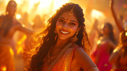 Pongal Cultural Performances concept as Performers showcasing traditional Pongal cultural performances like Bharatanatyam and Karagattam highlighting heritage and festive spirit captured in a lively e
