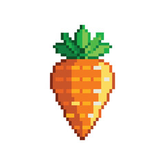 Obraz premium Unique gaming pixel art vegetable fruits vector art design