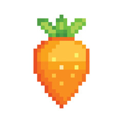 Fototapeta premium Unique gaming pixel art vegetable fruits vector art design