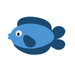 Cute sea animals Vector illustration