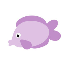 Cute sea animals Vector illustration