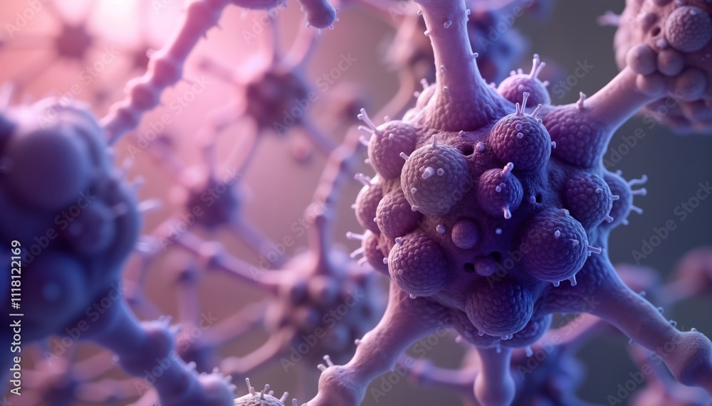 Poster Closeup view of complex nuclear pore structure. Various components involved in cellular transport visible. Molecular interactions, diffusion pathways highlighted. Microscopic illustration for