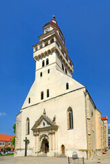 Fototapeta premium Square with the Parish Church St. Michael, in the heart of Town Skalica, Slovakia