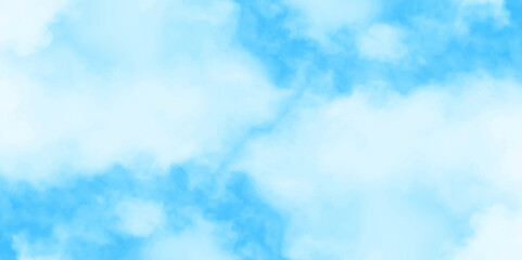 Blue sky with white clouds background, Romantic sky, nature background of romantic summer blue sky with fluffy clouds, Beautiful puffy clouds in bright blue sky in day sunlight.