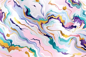 Abstract Colorful Fluid Art Swirls Design Waves Aesthetic Pattern