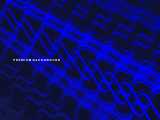 Amazing abstract dark blue texture. Blue wavy 3d vertical banner. Illustration of oil marble with shining effect. Trendy modern background.