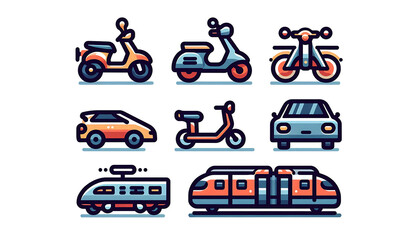 Naklejka premium A Visual Journey Through City Transportation