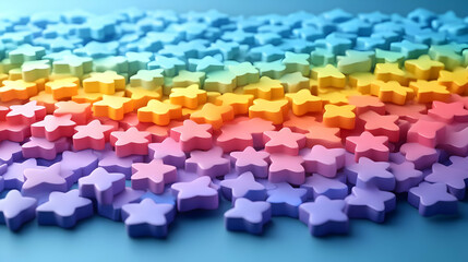 Obraz premium Soft Abstract Community Collaboration concept as Soft abstract digital art illustrating community collaboration with overlapping shapes and soft gradients symbolizing teamwork and mutual support with 
