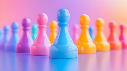 Soft Abstract Leadership Growth concept as Soft abstract digital art illustrating leadership growth with ascending shapes and soft gradients symbolizing development and progress with ample copy space.