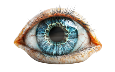 Detailed Human Eye with Vibrant Colors and Textures
