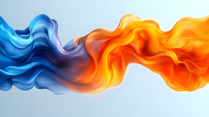 Obraz premium Soft Abstract Team Collaboration concept as Soft abstract digital art showcasing team collaboration with flowing lines and soft colors symbolizing harmony and cooperation with ample copy space. in Ph