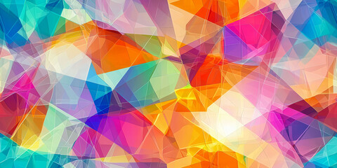 Obraz premium A colorful abstract painting with many different colors and shapes. The painting is full of energy and excitement, and it seems to be a representation of the beauty of diversity and individuality