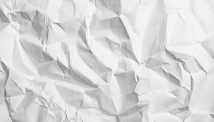Obraz premium Crumpled White Paper Texture Background Design Element