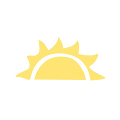 Yellow doodle half sun
