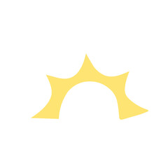 Yellow doodle half sun