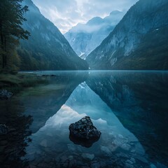 Serene Mountain Lake Reflection