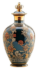 Chinese Baroque Luxury Bottle Ideal for Upscale Occasions Against Transparent Background