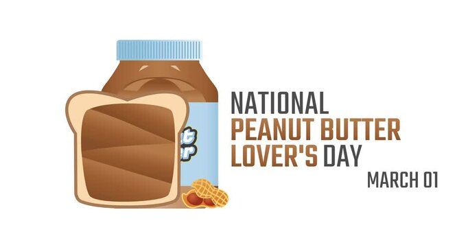 national peanut butter lovers day motion video, ideal for national peanut butter lovers day celebration