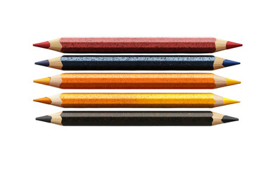 Fototapeta premium Colorful Pencils Isolated on Transparent Background