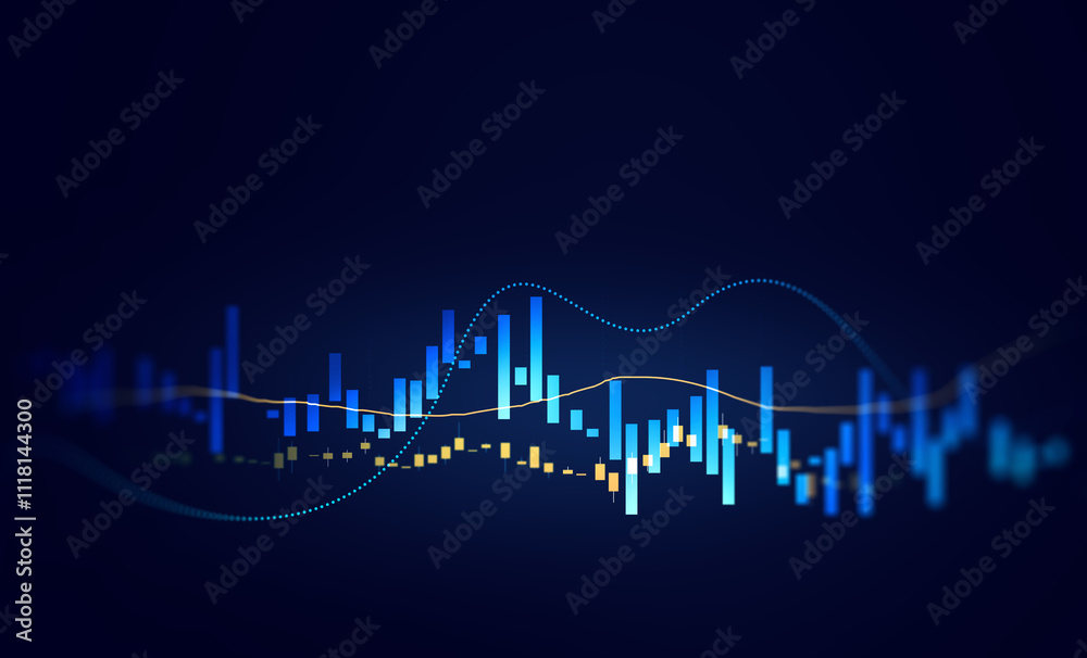 Poster analyzing data sales and financial graph chart. business development strategy,analysis and planning.