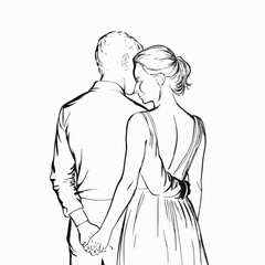 silhouette of a couple