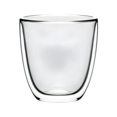 Empty double walled glass cup.