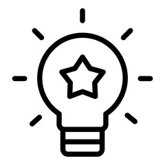 Inspiration icon. Vector line icon