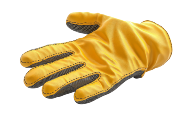 Yellow Work Glove on Transparent Background