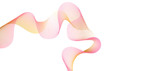 Multicolor gradient wave lines vector background, twisted curve lines and blend effect, frequency sound wave lines, 3d contour line patterned background illustration.	