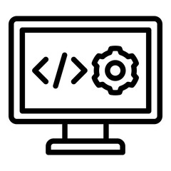 Software development icon. Vector line icon