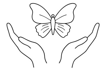 hand with butterfly